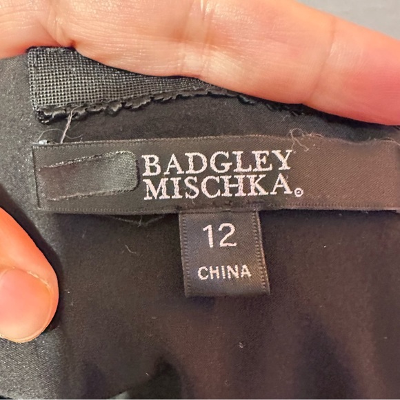 RTR Badgley Mischka Velvet Bow Front Dress - size 12 - Picture 6 of 6